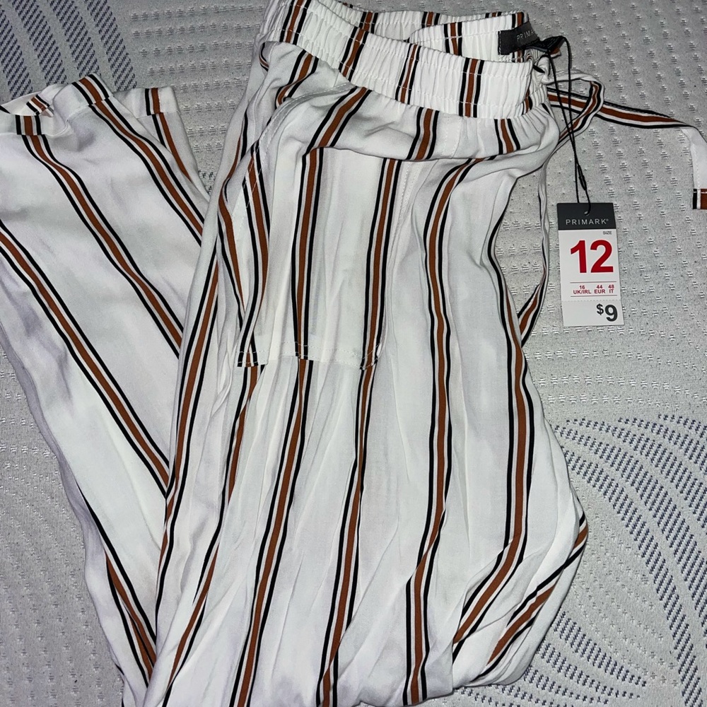 Stripped flowy pants